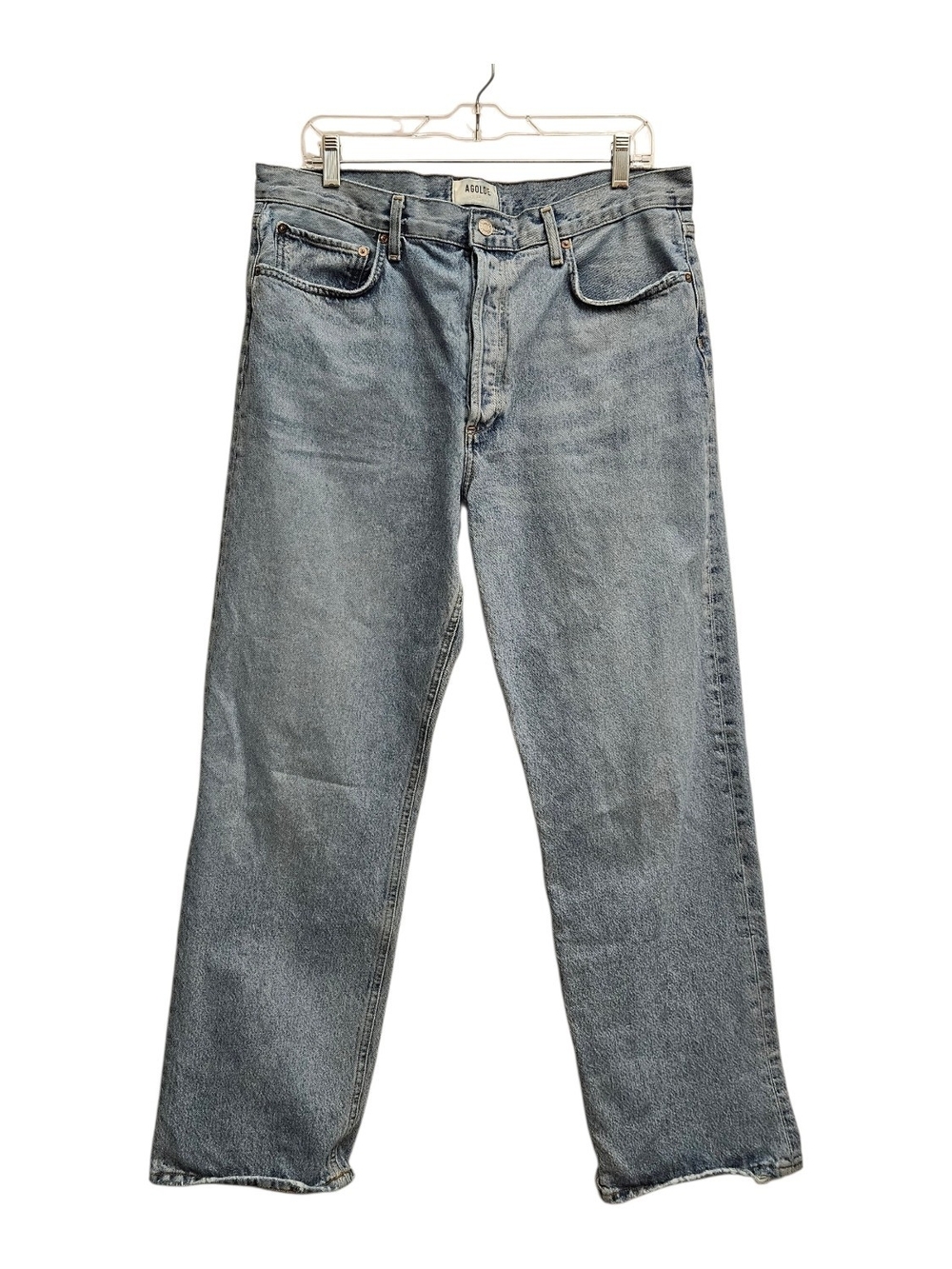 Agolde Light Wash Straight Leg Jeans Womens 30 Classic 90s Y2K Button Fly